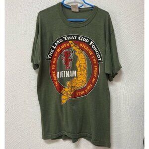 VTG 1986 Vietnam Devil Military Heaven Hell MTF USA Single Stitch Tee sz Medium